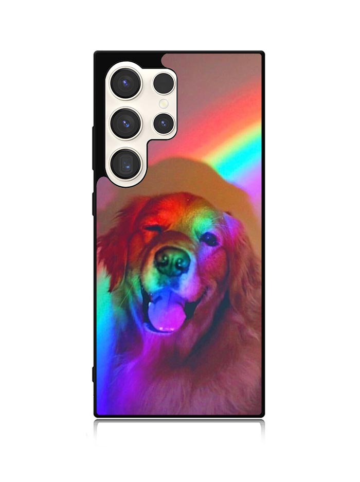 Dog Rainbow Light Samsung Galaxy S24 Ultra 5G Case