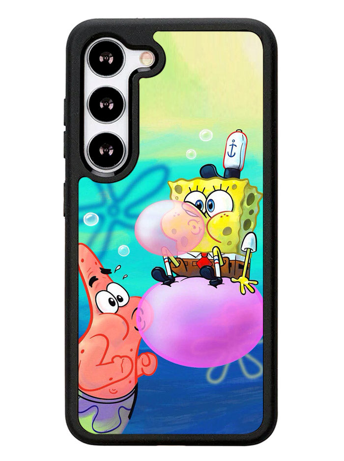 Spongebob X Patrick Bubble Gum Pain Samsung Galaxy S23 Plus 5G / Samsung Galaxy S23+ 5G Case
