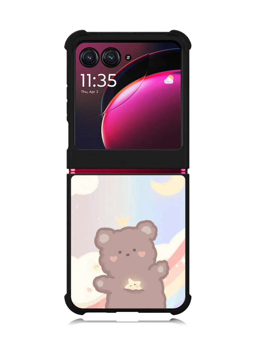 Kawaii Cute Bear Motorola Moto Razr Plus 2023 , Moto Razr+ 2023 Case