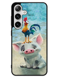 Moana Pua Pig Heihei Beach Samsung Galaxy S24 5G Case