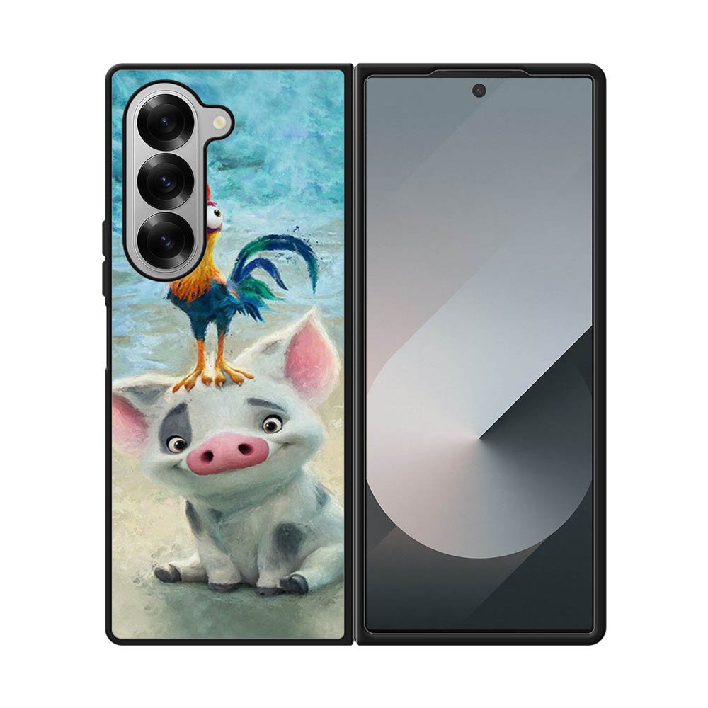 Moana Pua Pig Heihei Beach Samsung Galaxy Z Fold 7 5G Case