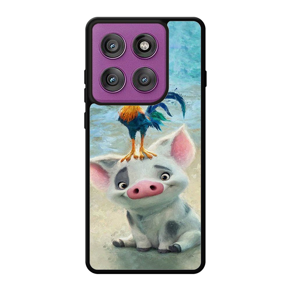 Moana Pua Pig Heihei Beach Motorola Moto Edge 60 Pro Case