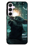 Baby Yoda In The Forest Love Butterfly Samsung Galaxy A35 5G Case