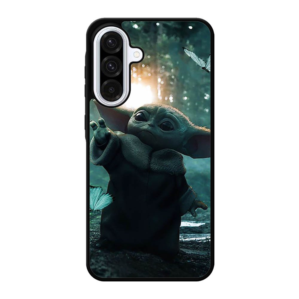 Baby Yoda In The Forest Love Butterfly Samsung Galaxy A56 Case DC5237