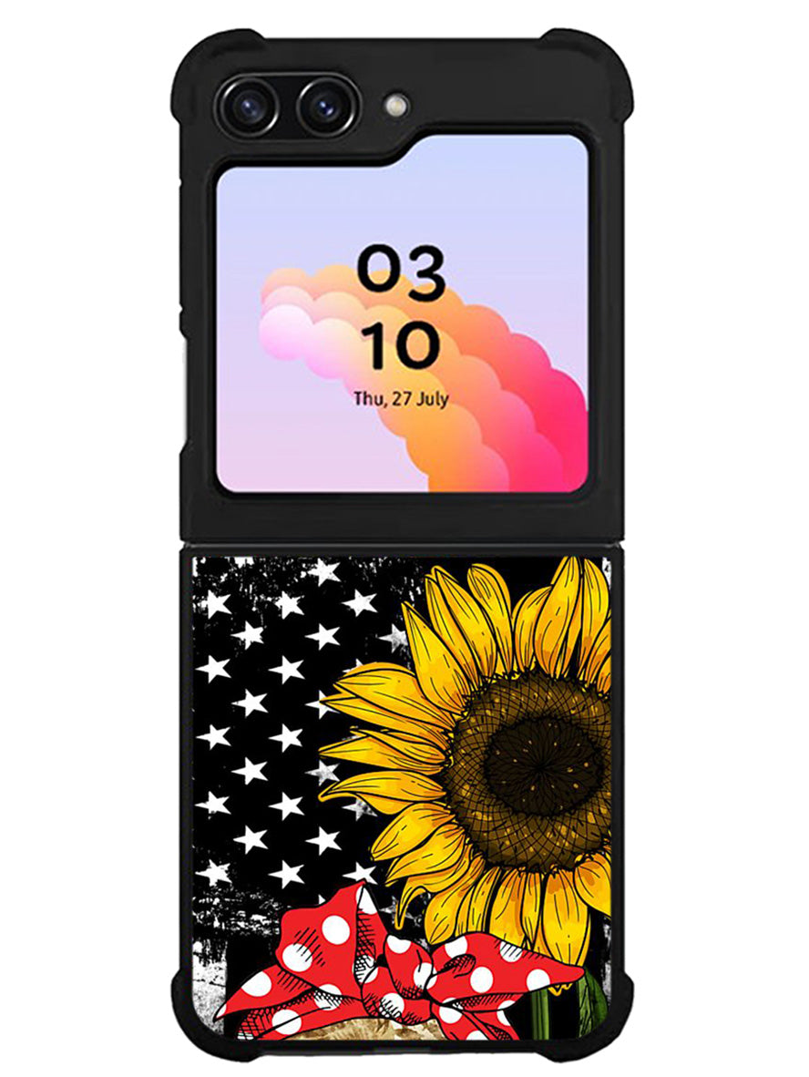 Cow With Tie SuNflower Samsung Galaxy Z Flip 5 5G 2023 Case