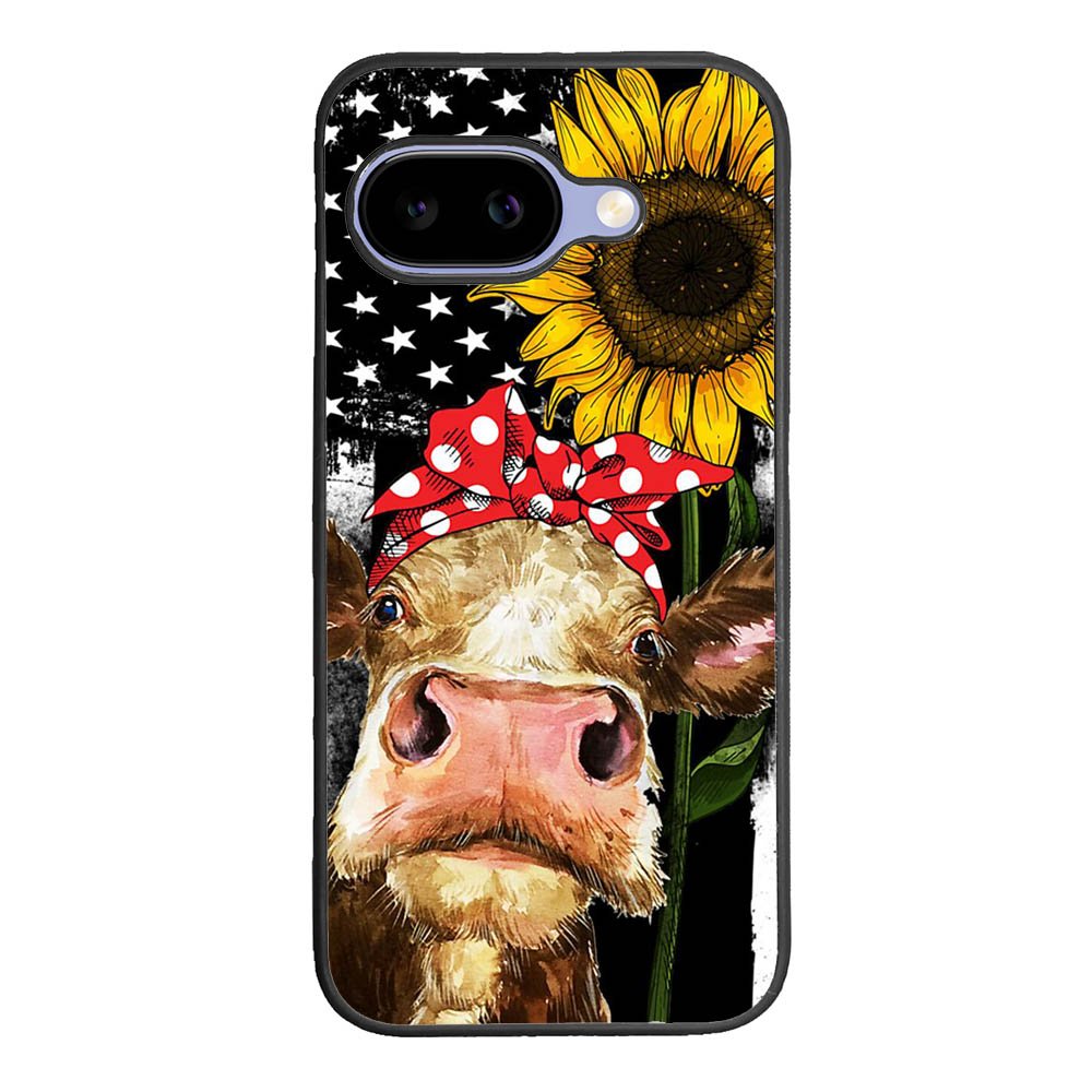 Cow With Tie SuNflower Google Pixel 10A Case