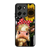 Cow With Tie SuNflower Motorola Moto G 5G 2025 Case DC3770