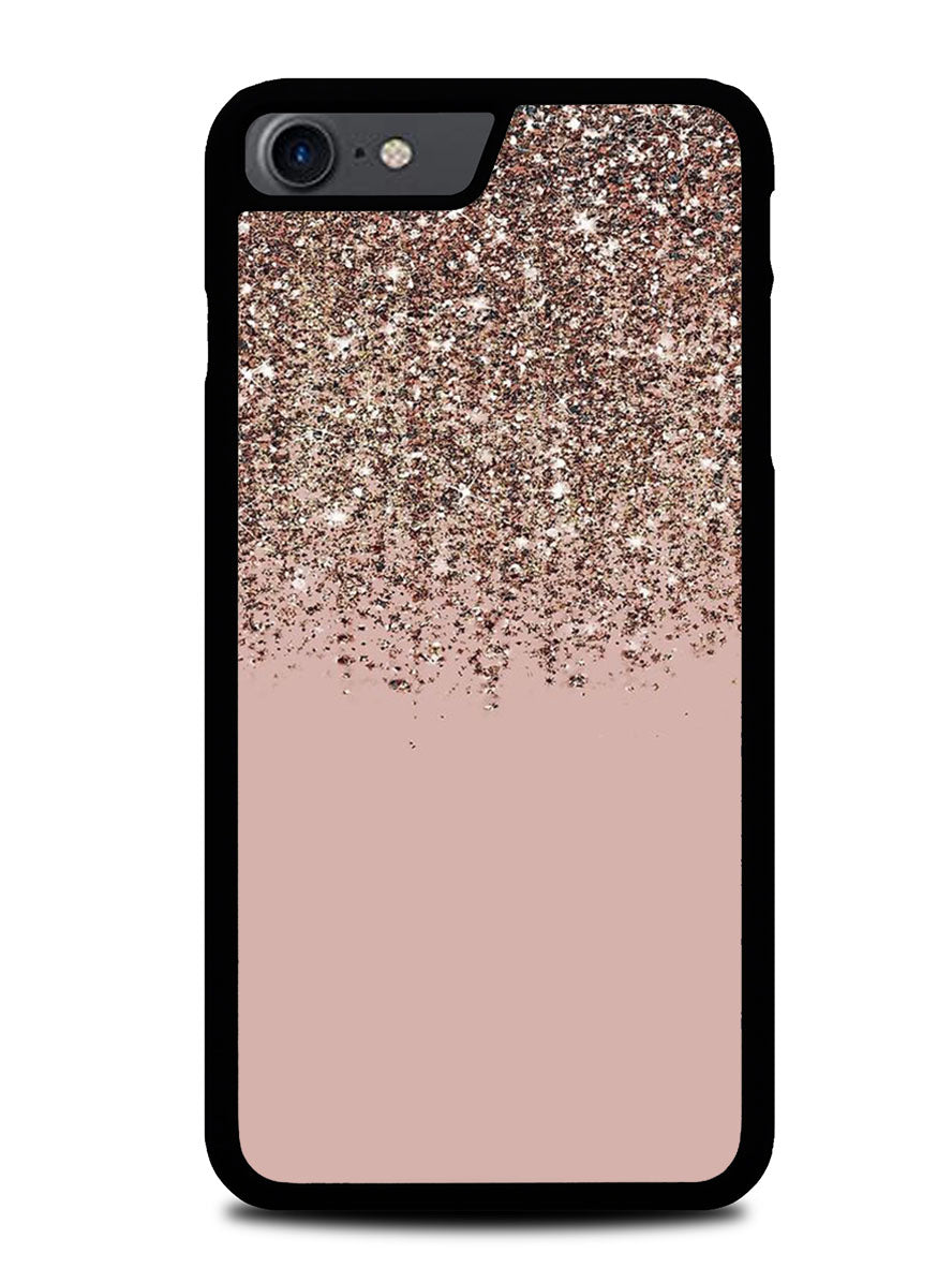 Pink Rose Gold Bronze Glitter iPhone SE 2nd Generation 2020 Case