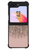 Pink Rose Gold Bronze Glitter Samsung Galaxy Z Flip 5 5G 2023 Case