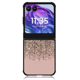 Pink Rose Gold Bronze Glitter Motorola Moto Razr Plus 2024 , Moto Razr+ 2024 Case