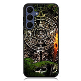 Aztec Calendar Texture Wallpaper Case Samsung Galaxy S25 Plus , Samsung Galaxy S25+ Case DC0126