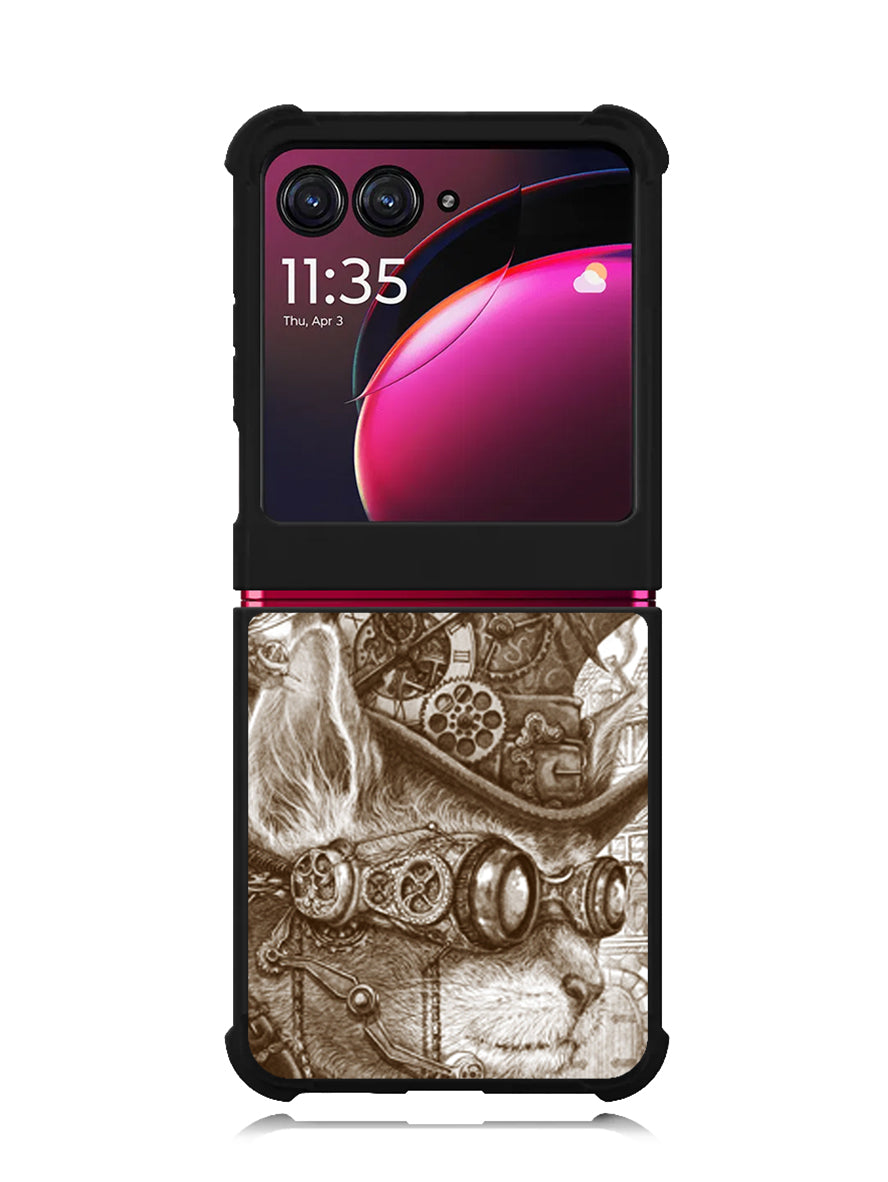Steampunk cats Motorola Moto Razr Plus 2023 , Moto Razr+ 2023 Case