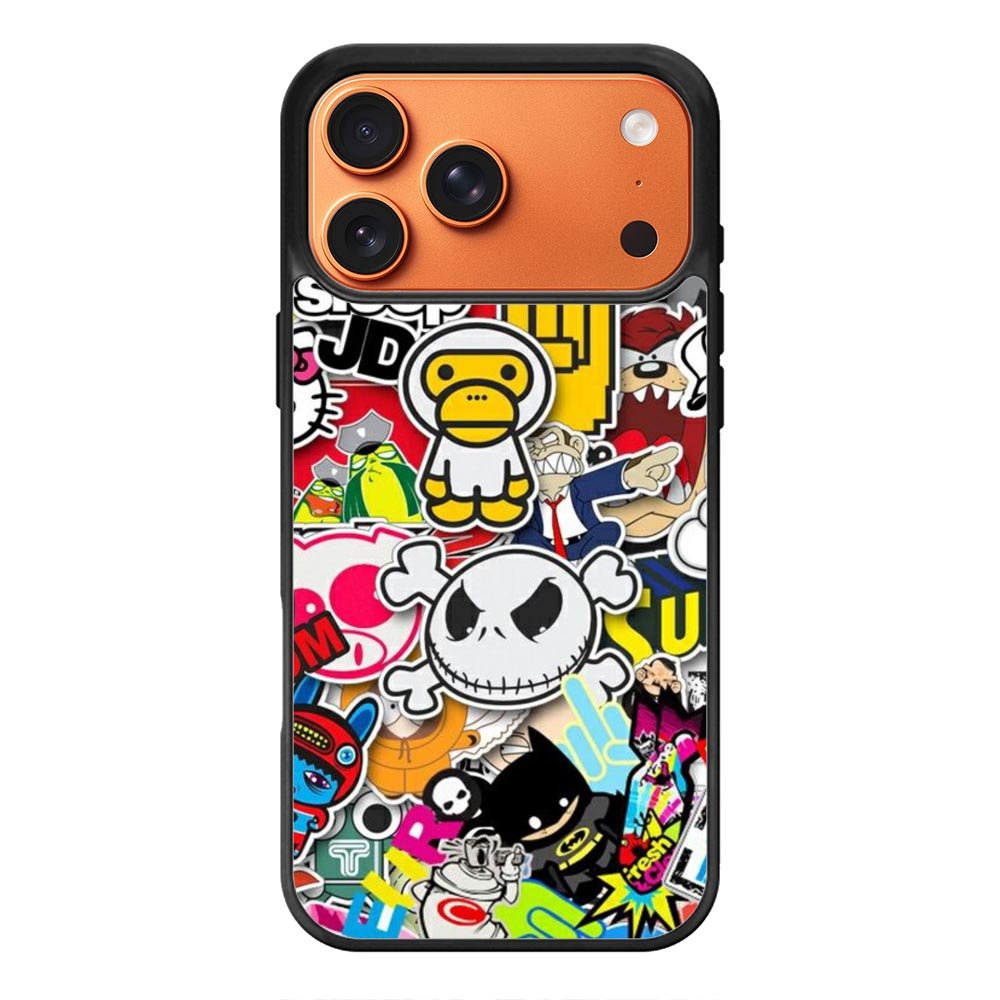 Stickerbomb Graffiti Art Collage Cool iPhone 17 Pro Max Case