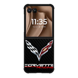 Corvette Logo Carbon 1st Motorola Moto RAZR Plus 2025 Case