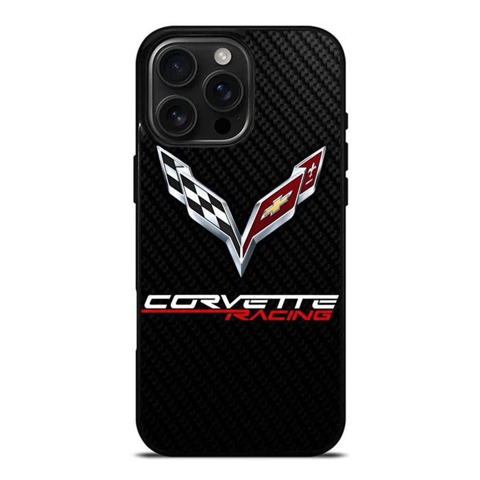 Corvette Logo Carbon iPhone 16 Pro Case DC0387