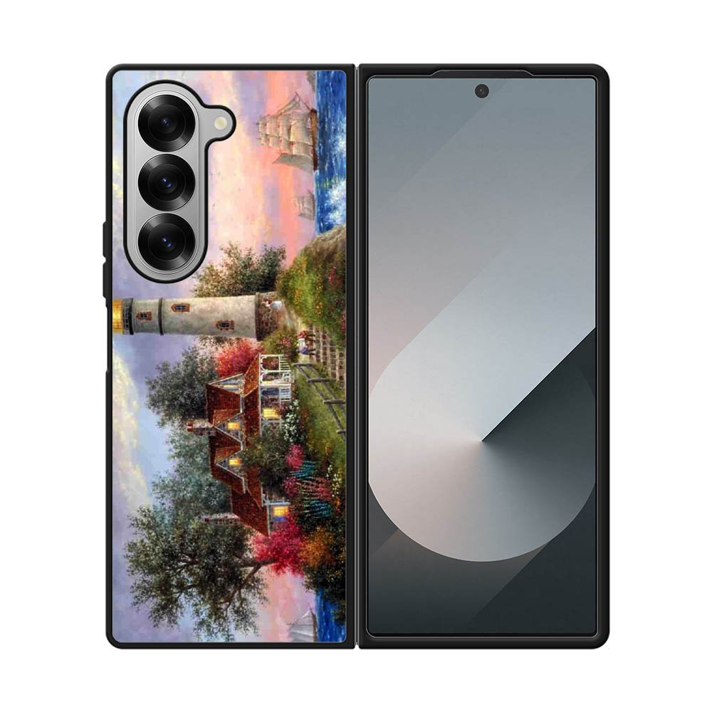 Lighthouse On Hill art Samsung Galaxy Z Fold 7 5G Case