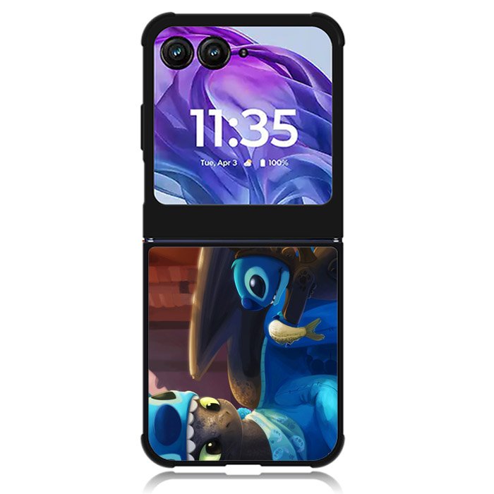 stitch and toothless Motorola Moto Razr Plus 2024 , Moto Razr+ 2024 Case