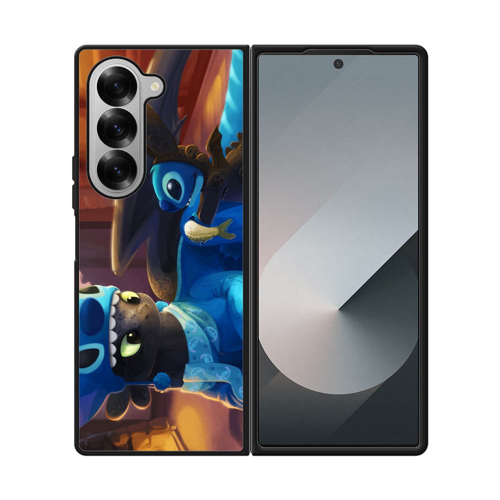 stitch and toothless Samsung Galaxy Z Fold 7 5G Case