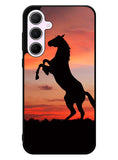 Horse Silhouette On Red Sunset Samsung Galaxy A35 5G Case