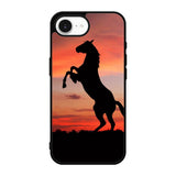 Horse Silhouette On Red Sunset iPhone 17e Case