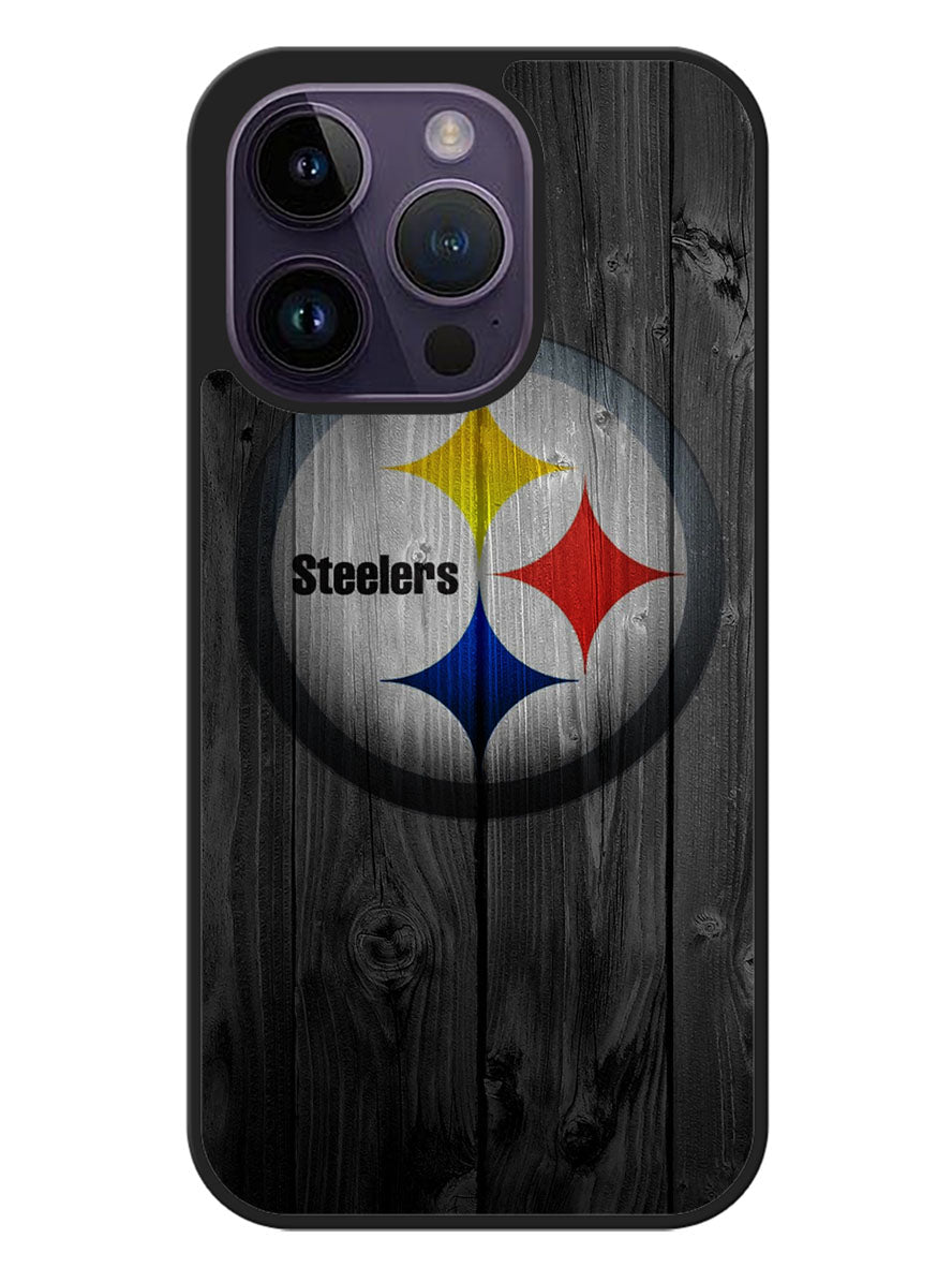 Pittsburgh Steelers Wood iPhone 14 Pro Max Case BLN1066
