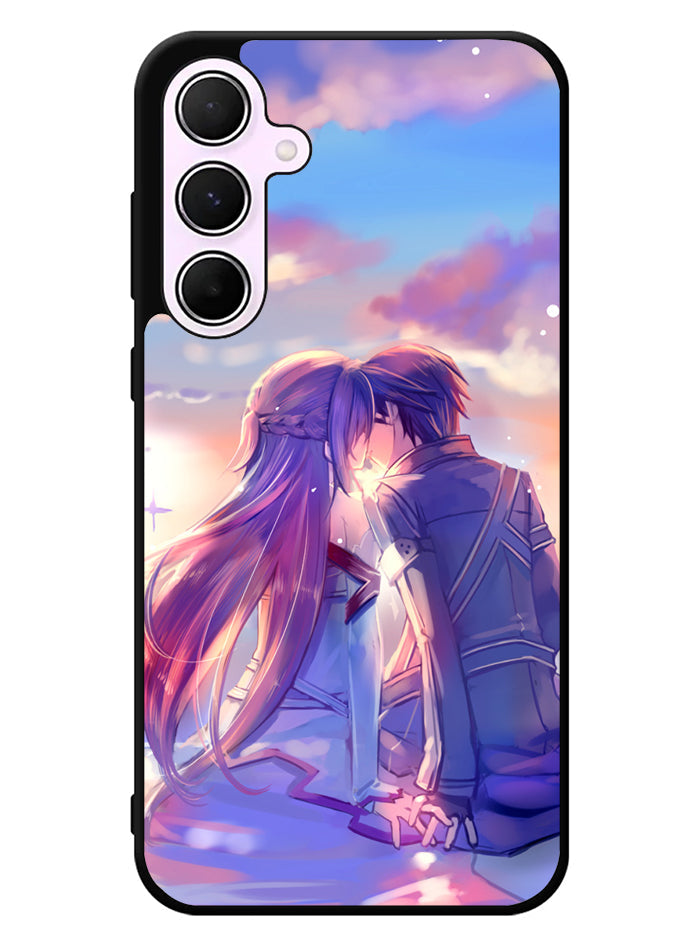 Anime Asuna Yuuki Kirito Sinon SAO Samsung Galaxy A35 5G Case