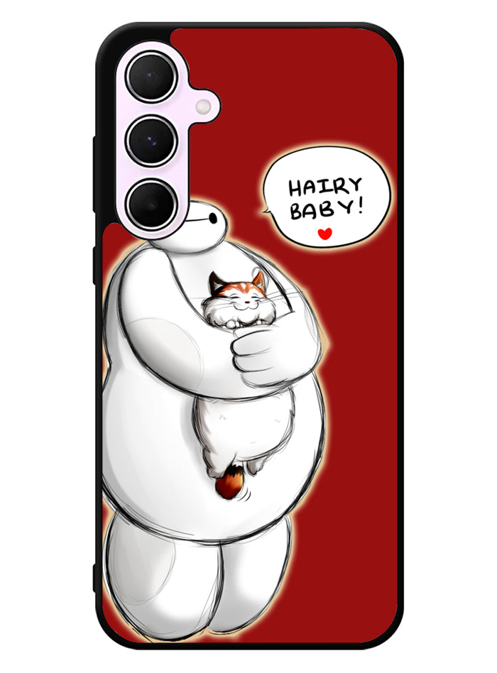 Cat and Baymax Hairy Baby Samsung Galaxy A55 5G Case