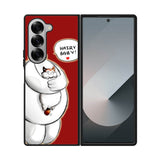 Cat and Baymax Hairy Baby Samsung Galaxy Z Fold 7 5G Case
