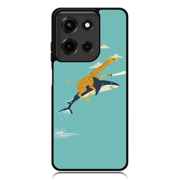 Black Friday Offer Giraffe Riding Shark Motorola Moto G Power 5G 2025 DC0190