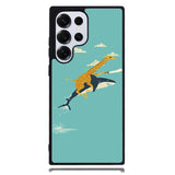 Black Friday Offer Giraffe Riding Shark Samsung Galaxy S24 Ultra Case DC0190