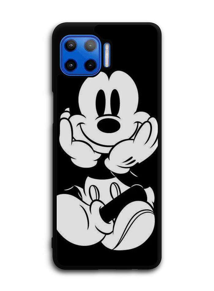 Black Mickey Mouse Motorola Moto One 5G Case , Moto One 5G UW Case , Moto G 5G Plus Case