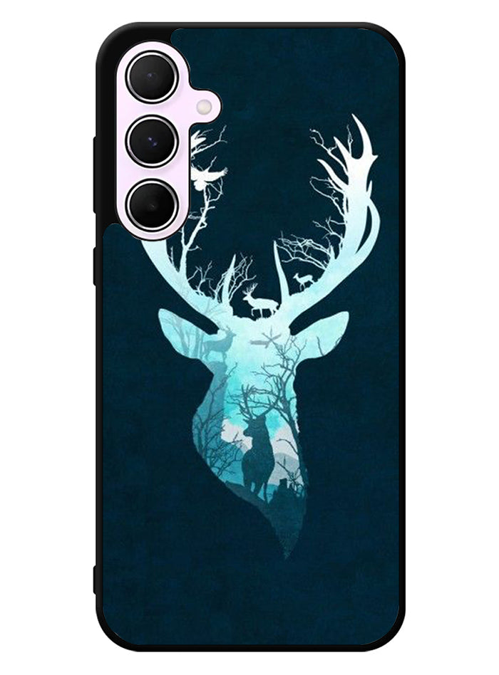 Deer Blue Winter Samsung Galaxy A35 5G Case