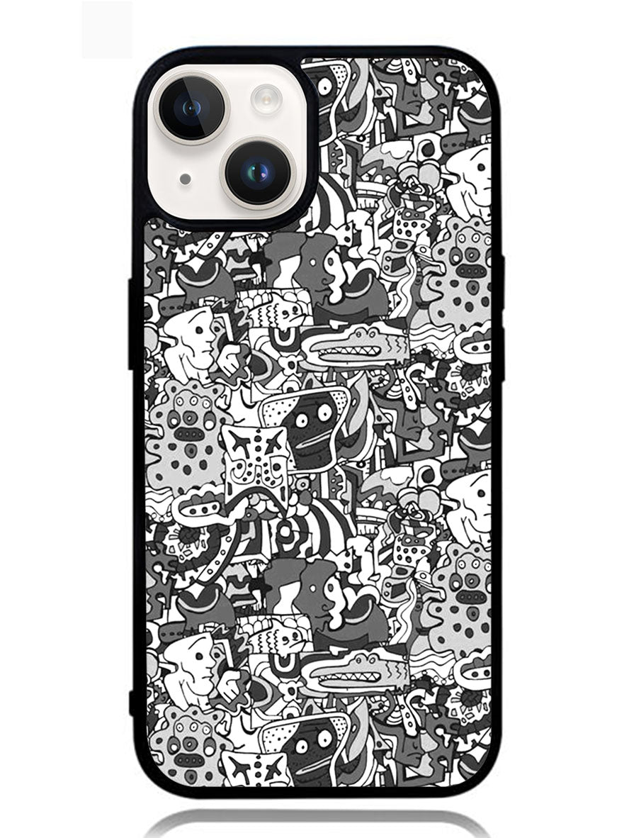 Doodle iPhone 14 Case BLN4749