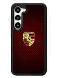 Porsche Logo Carbon Red Samsung Galaxy S23 Plus 5G / Samsung Galaxy S23+ 5G Case