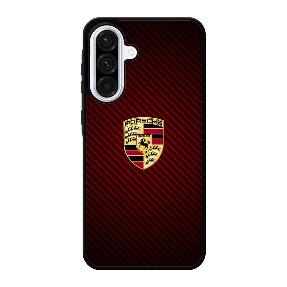 Porsche Logo Carbon Red Samsung Galaxy A56 Case DC0398