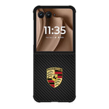 Porsche Logo Carbon Motorola Moto RAZR Plus 2025 Case