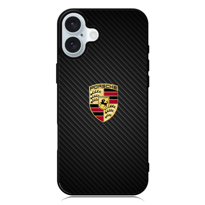 Porsche Logo Carbon iPhone 16 Plus Case