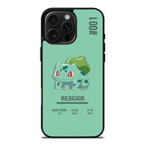 Bulbasaur Pokemon iPhone 16 Pro Case DC0275