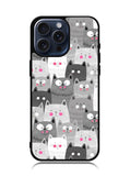 Cat Pattern iPhone 15 Pro Max Case BLN6247