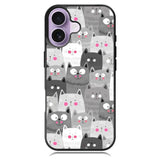 Cat Pattern iPhone 16 Plus Case DC0298
