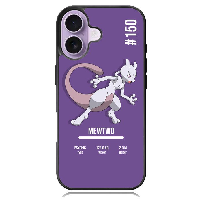 Pokemon Mewtwo iPhone 16 Plus Case DC1486