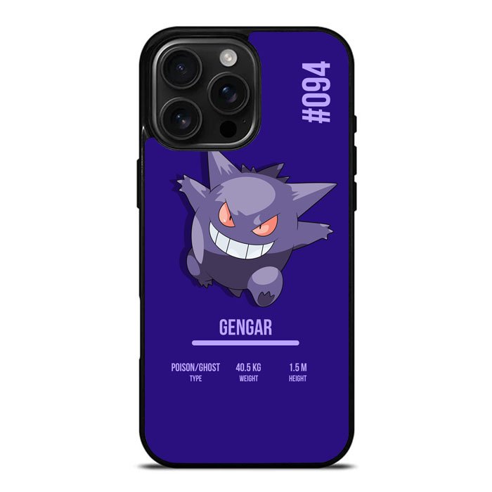 Pokemon Gengar iPhone 16 Pro Max Case DC1480