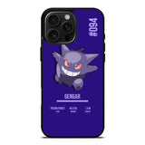 Pokemon Gengar iPhone 16 Pro Case DC1480