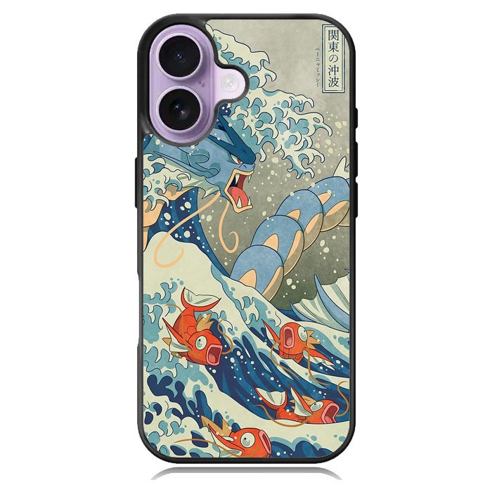 Pokemon Gyarados Kanagawa iPhone 16 Plus Case DC1483