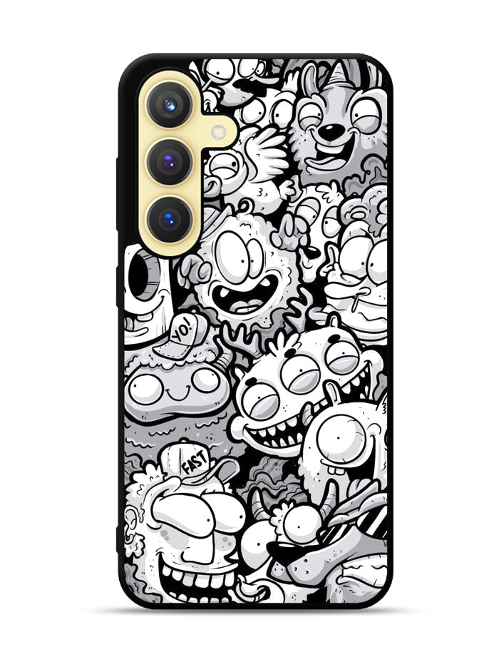 Doodle Art Cartoon Samsung Galaxy S25 Plus 5G , Samsung Galaxy S25+ 5G Case