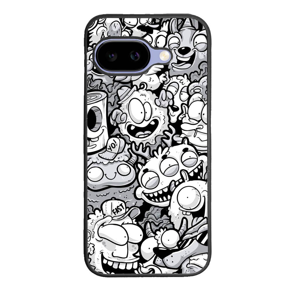 Doodle Art Cartoon Google Pixel 10A Case