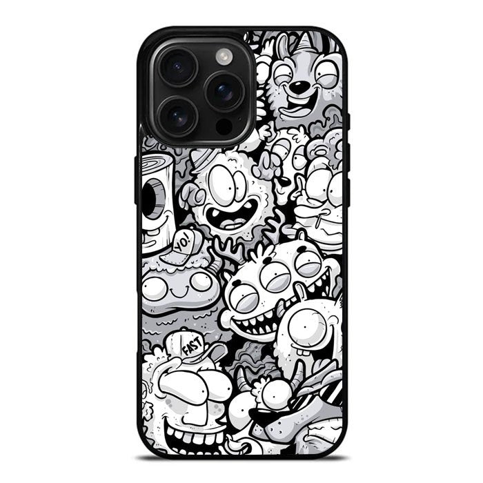 Doodle Art Cartoon iPhone 16 Pro Max Case DC0545
