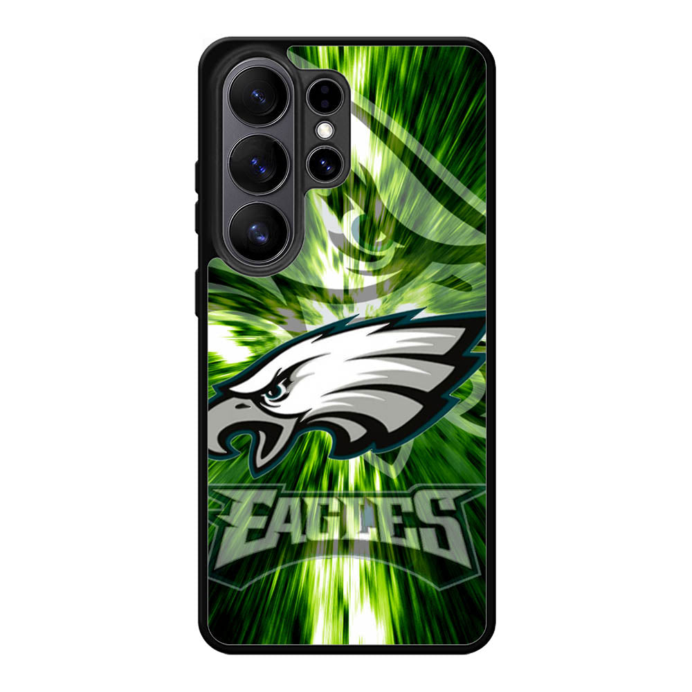Philadelphia Eagles Green Logo Samsung Galaxy S26 Ultra phone case with DC1401 design