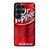 Dr Pepper Canned Can Drink Cola Soda Beverage Case Samsung Galaxy S26 Ultra phone case with DC0547 design