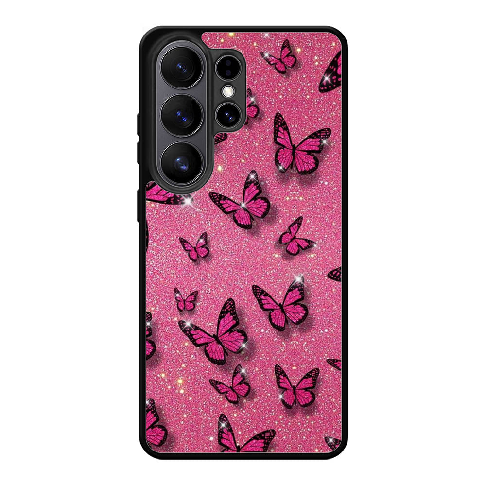 Butterfly Glitter Samsung Galaxy S26 Ultra phone case with DC0277 design